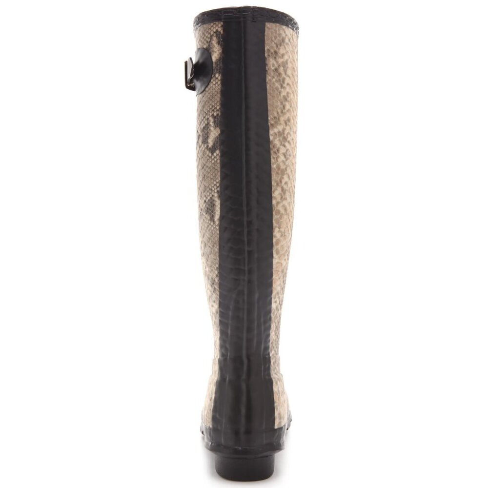 Hunter Python Snake Print Knee-Length Rain Boots,… - image 4